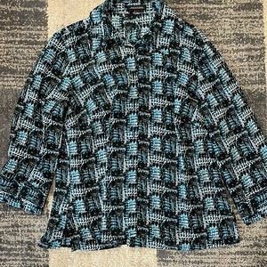 Button up shirt with attached tank